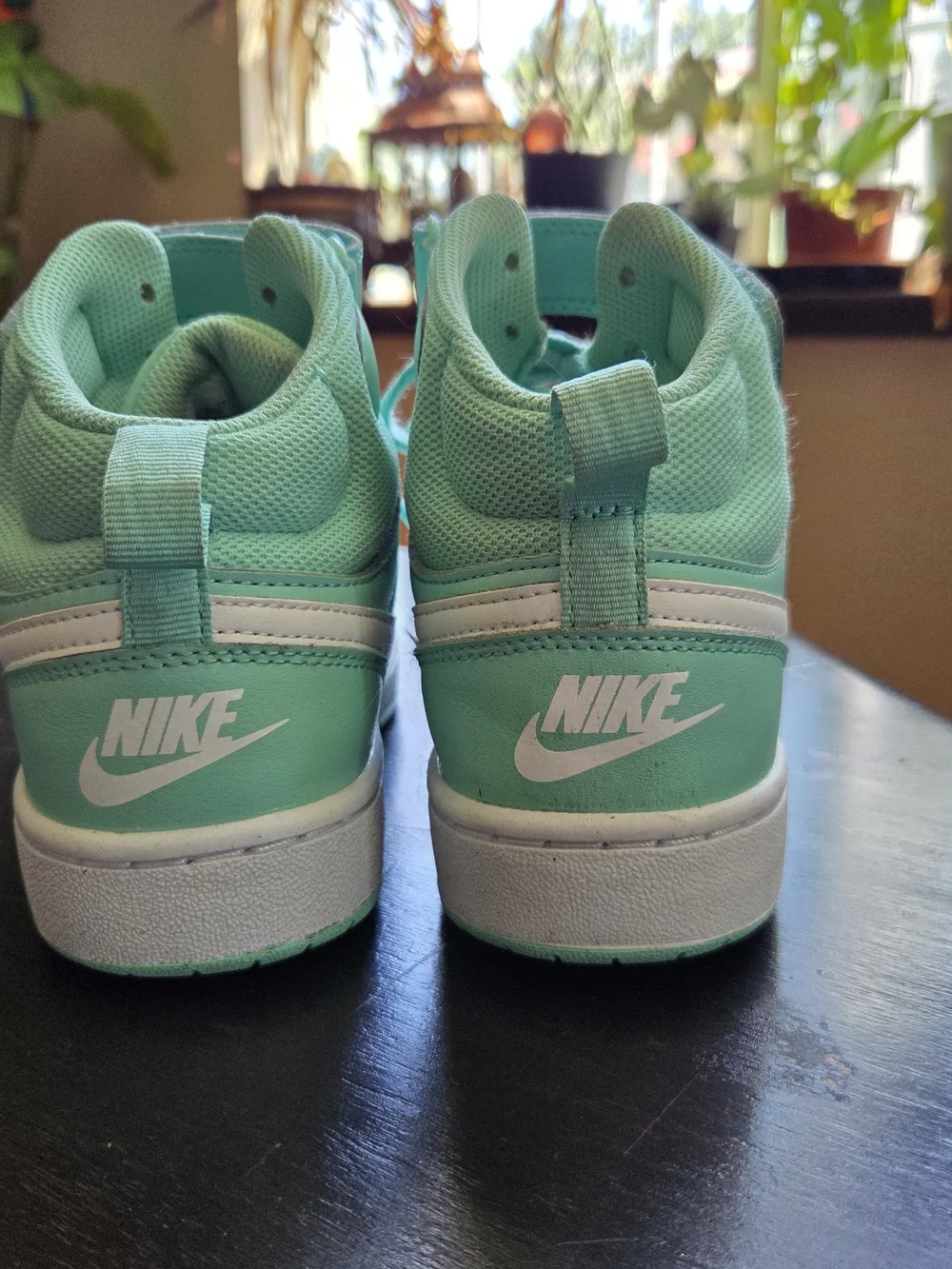 Nike High-Top Sneakers in Mint Green with White Swoosh